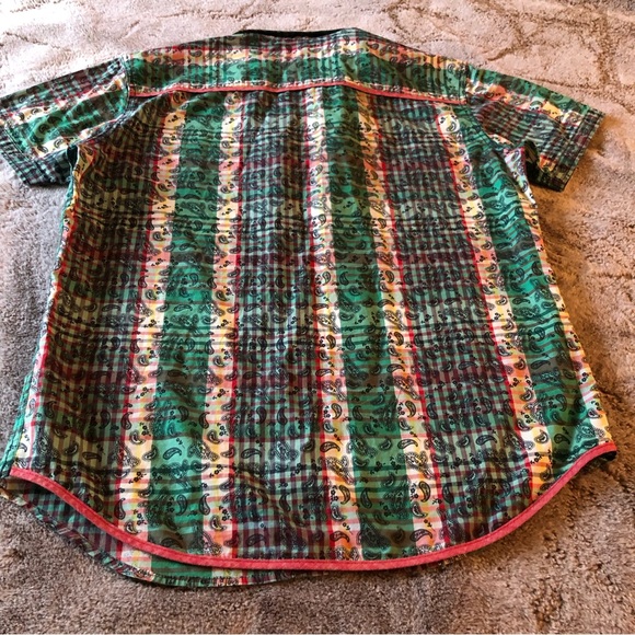 pigeon paisley button down Shirt size L - Picture 9 of 11